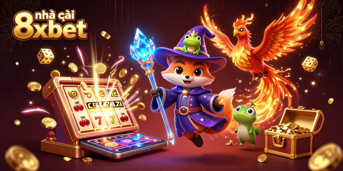 Experience thrilling features at nhà cái 8xbet with vibrant 3D casino elements and enchanting characters.
