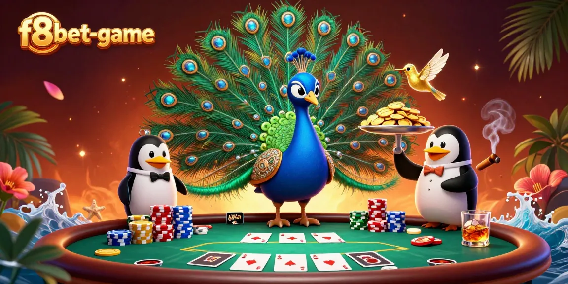 Experience thrilling moments with f8bet-game at a vibrant poker scene featuring rich colors and exciting atmosphere.