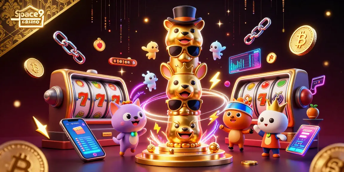 Engage with space9 casino's dynamic online gaming environment featuring vibrant 3D elements.