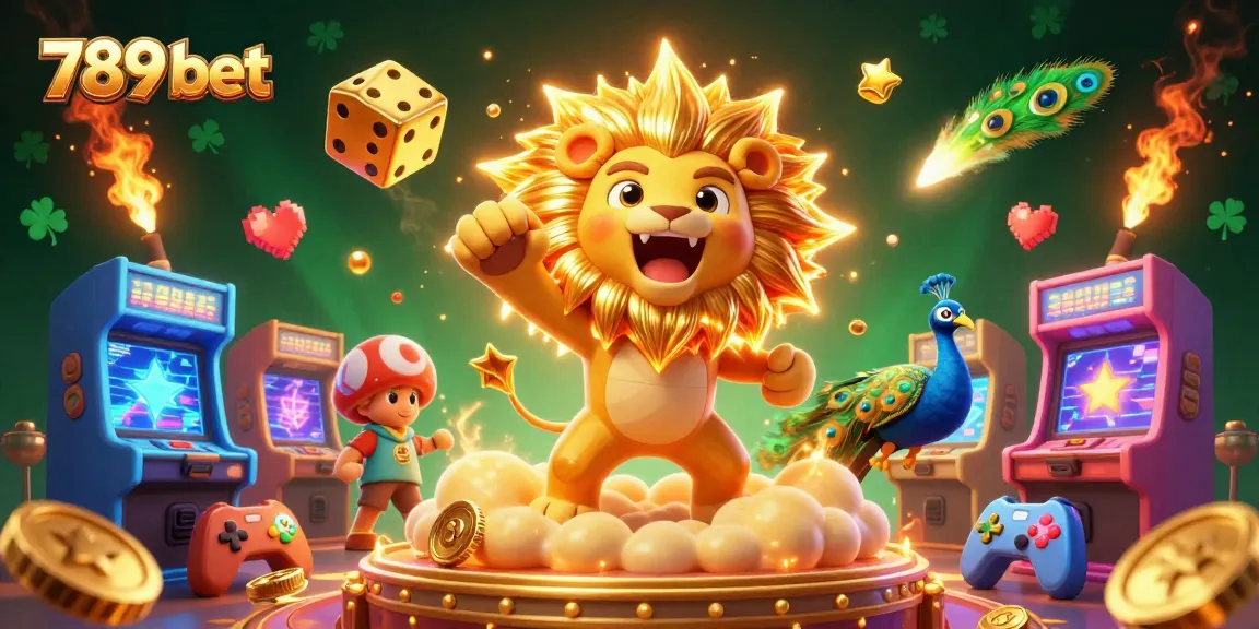 Engage with 789 bet, experiencing vibrant casino gaming elements in a dazzling 3D scene.