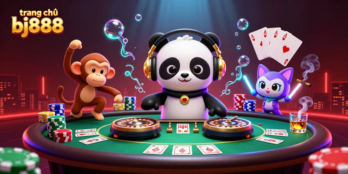 Experience vibrant online gaming thrills with trang chủ bj888's dynamic 3D casino scene.