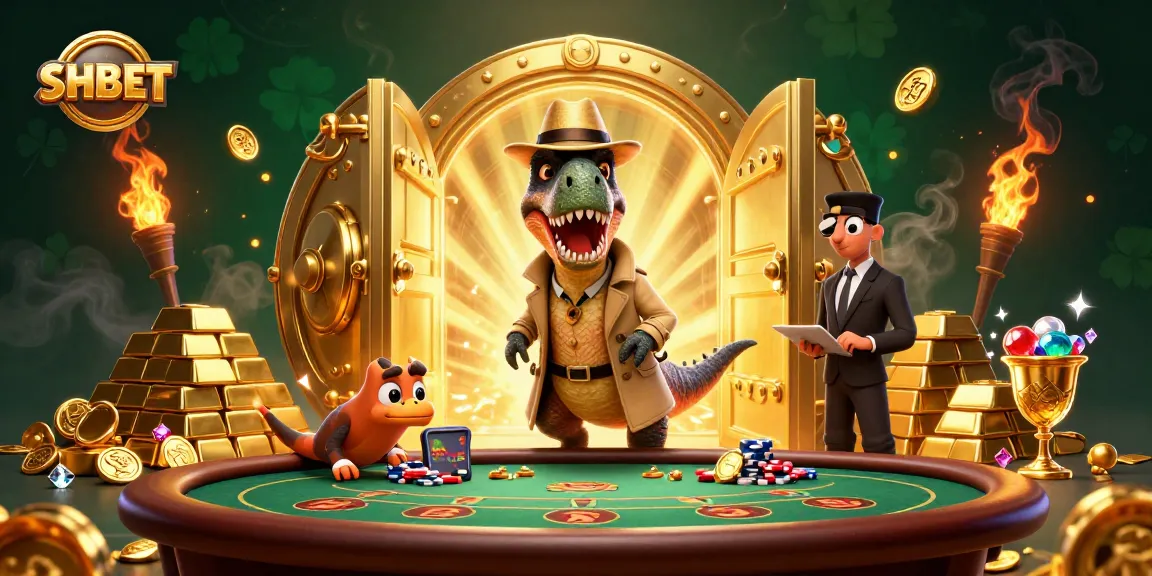 Enhance your luck with SHBET as a velociraptor card counter at a packed blackjack table!