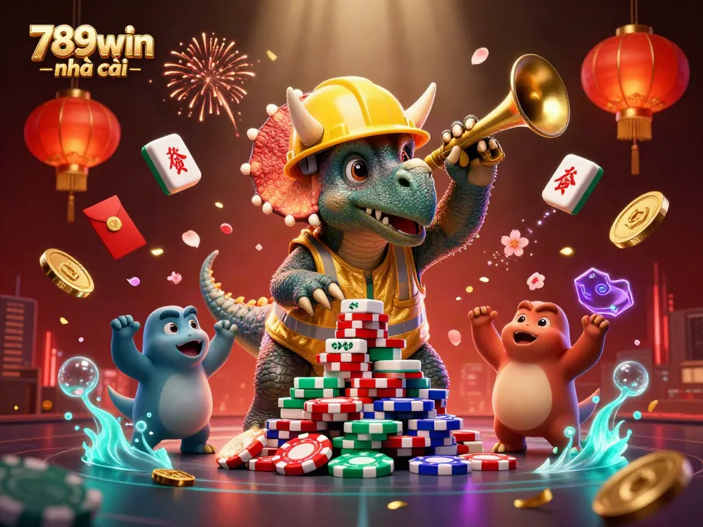 Engage in thrilling gameplay at 789win nhà cái with vivid casino illustrations celebrating games.
