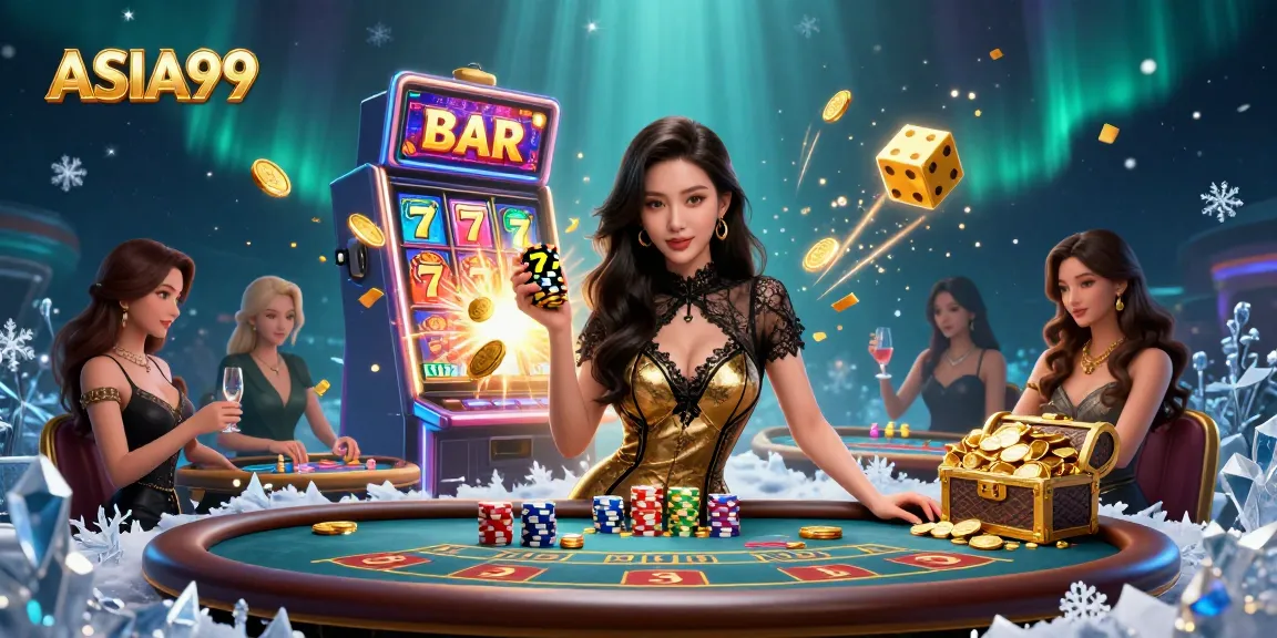 Experience the thrill of gaming at ASIA99 with a luxurious baccarat table atmosphere.