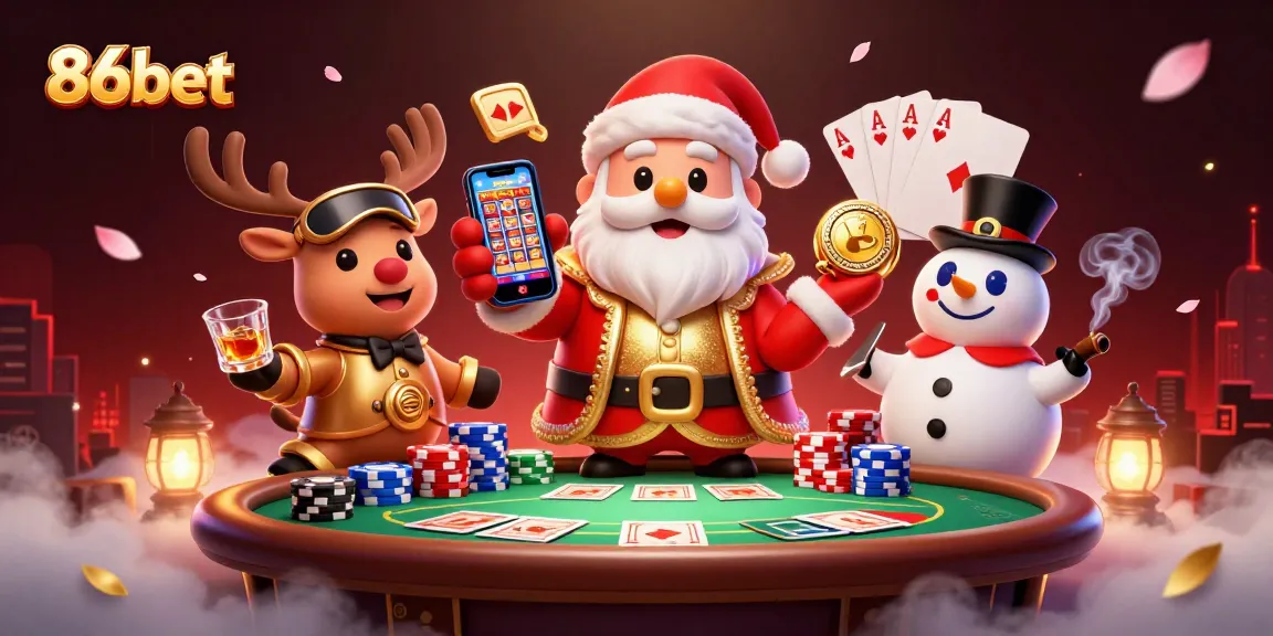Experience exciting gambling fun at 86bet with animated characters celebrating jackpot wins.