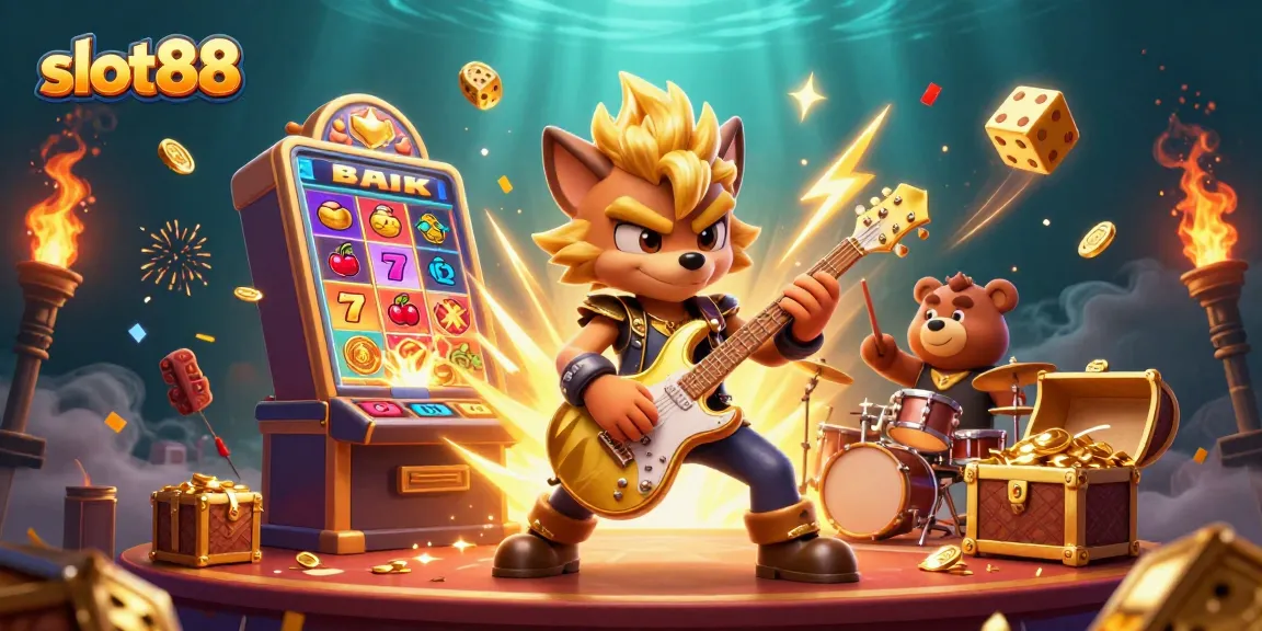 Experience the excitement of slot88 games with vibrant characters and jackpot action bursting from the scene.