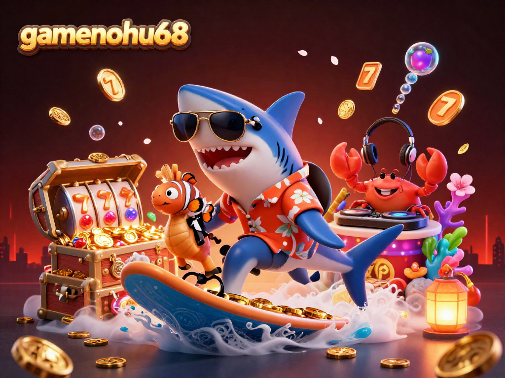 Engage with gamenohu68 while surfing through vibrant slot reel opportunities in a lively underwater paradise.
