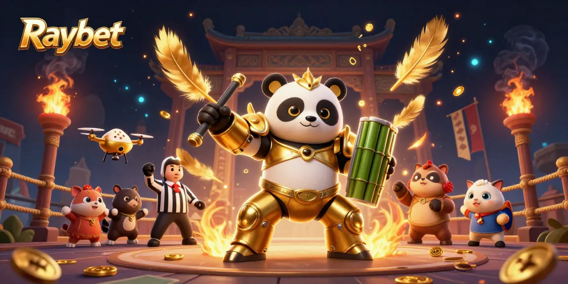 Experience thrilling gameplay at Raybet with a 3D mech panda in an immersive casino arena!