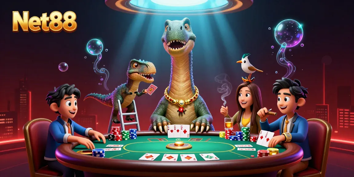 Engage with Net88's thrilling poker scene featuring dynamic gameplay and vibrant characters.