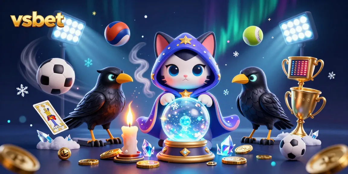 Experience thrilling action with vsbet as a mystic fortune teller cat guides your bets amidst dynamic sports elements.